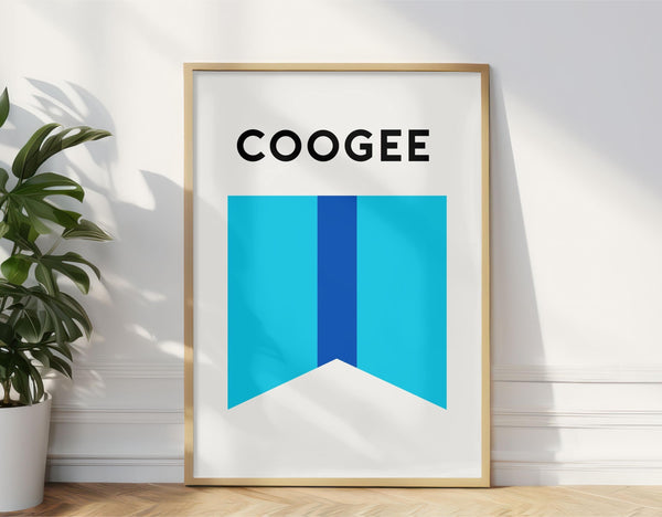 Coogee Beach Flag Print, Coogee Surf Flag, Beach Art Print Sydney