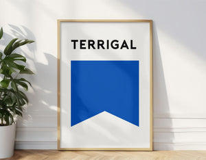 Terrigal Beach Flag Print, NSW Central Coast Beach Surf Flag, Beach Art Print Beach Memento, Terrigal New South Wales