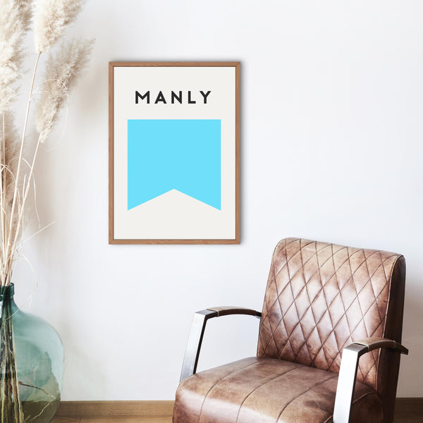 Manly Beach Flag Print, Manly Surf Flag, Beach Art Print Sydney, Sydney Beach Art Souvenir