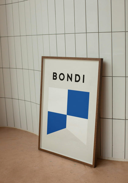 Bondi Beach Flag Print, Bondi Surf Flag, Beach Art Print Sydney