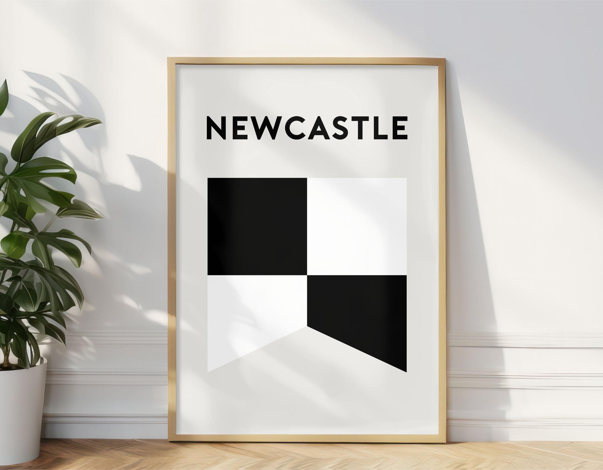 Newcastle Beach Surf Flag Print, Newcastle Coast Beach Surf Flag Retro, Minimalist Art Print Beach Newcastle