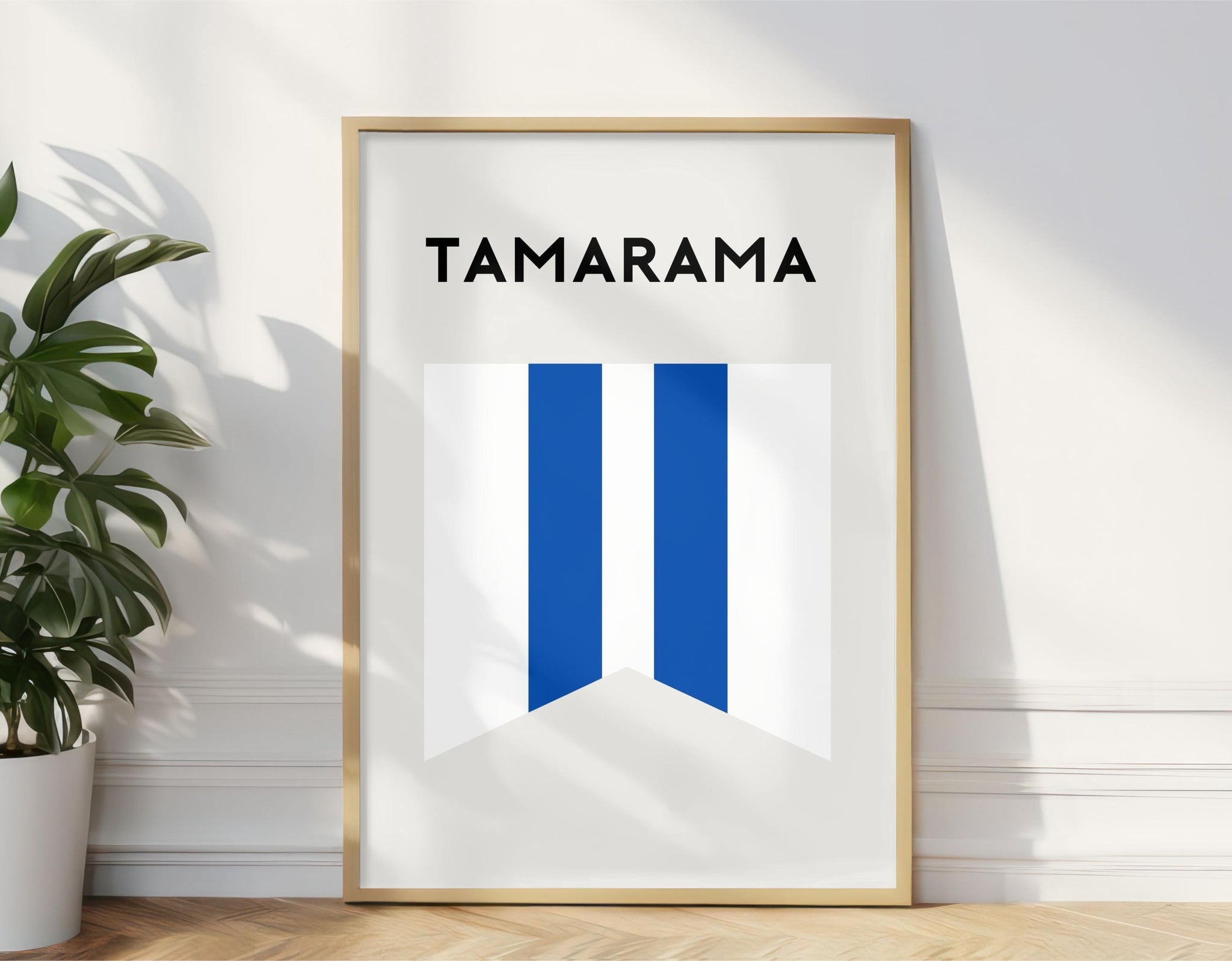 Tamarama Beach Flag Print, Tamarama Surf Flag, Beach Art Print Sydney Retro Minimal