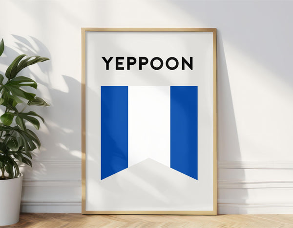 Yeppoon Beach Flag Print, Yeppoon Beach Surf Flag, Beach Art Print, Yeppoon Queensland Australia