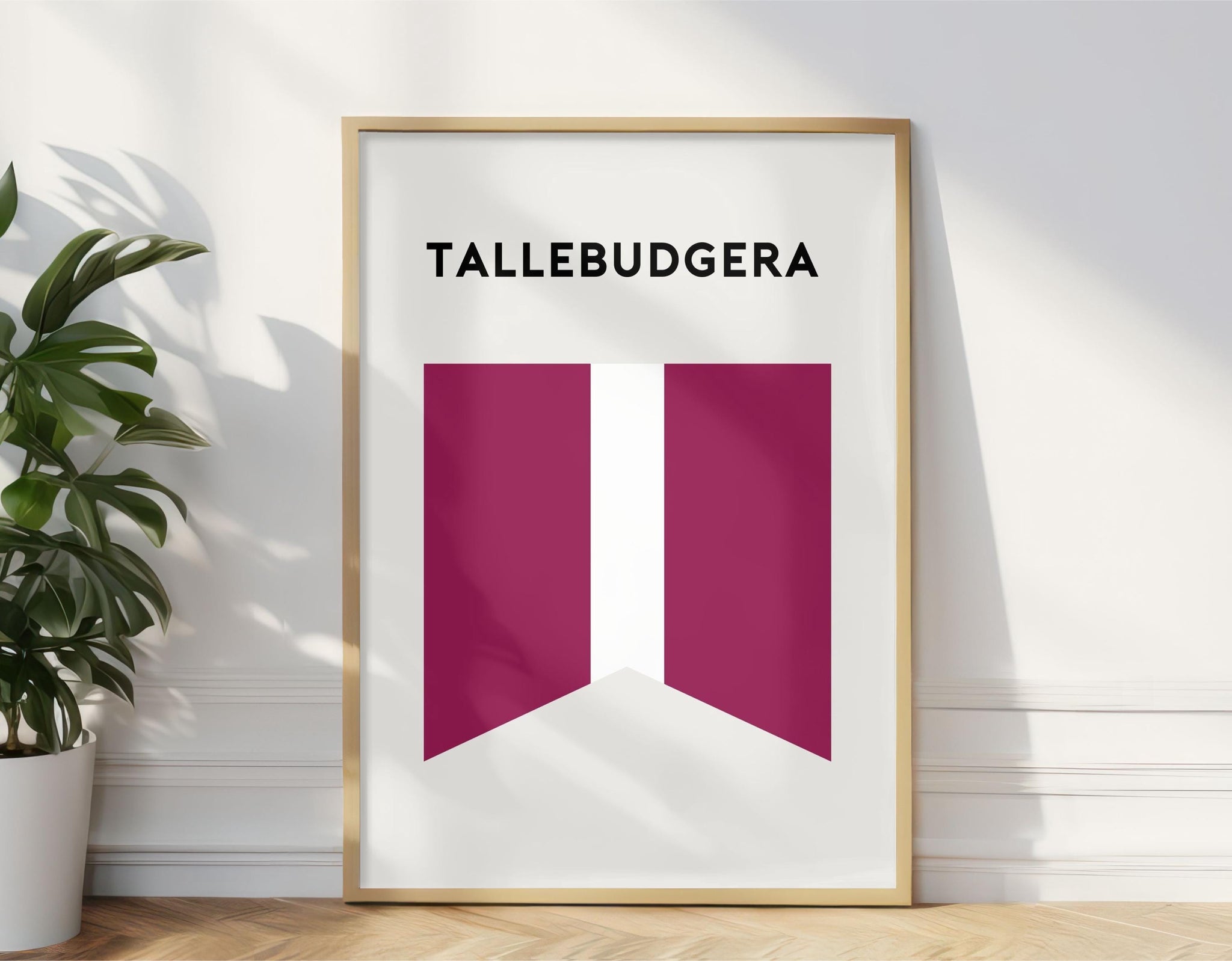 Tallebudgera Beach Flag Print, Tallebudgera Gold Coast Beach Surf Flag, Minimalist Art Print Beach GoldCoast, Queensland