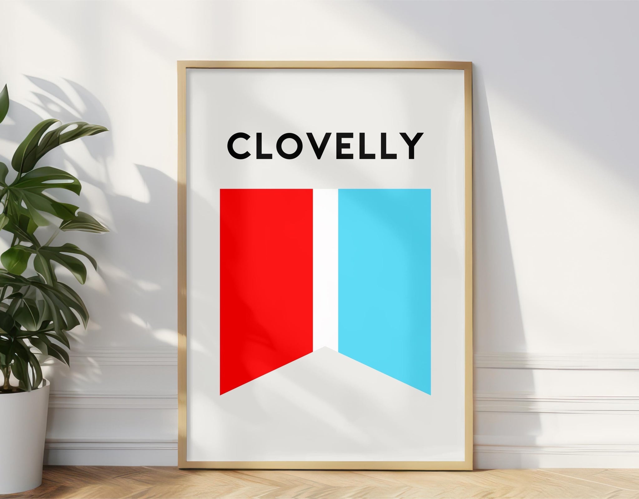 Clovelly Beach Flag Print, Clovelly Surf Club Flag, Beach Art Print Sydney