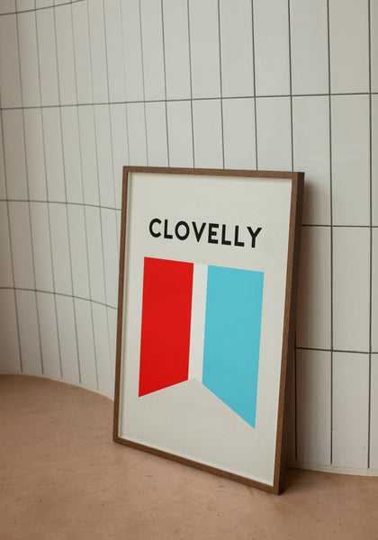 Clovelly Beach Flag Print, Clovelly Surf Club Flag, Beach Art Print Sydney