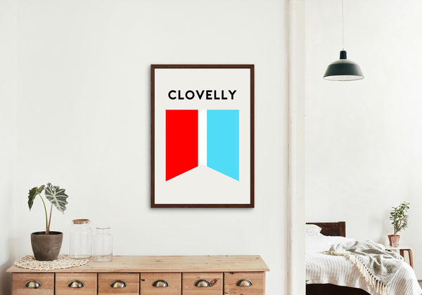 Clovelly Beach Flag Print, Clovelly Surf Club Flag, Beach Art Print Sydney