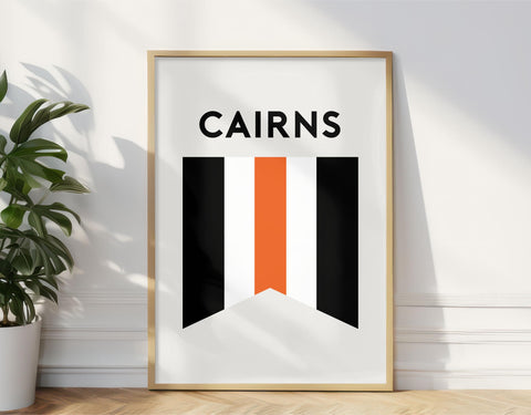 Cairns Beach Flag Print, Cairns Surf Club, Beach Art Print Beach Queensland