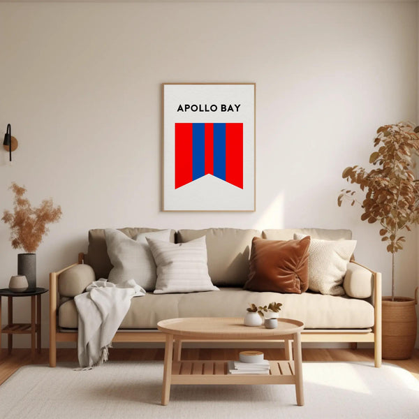 Apollo Bay Beach Surf Club Print, Apollo Bay Victoria Surf Flag, Beach Art Print, Torquay Surf Coast, Beach Art Victoria Australia