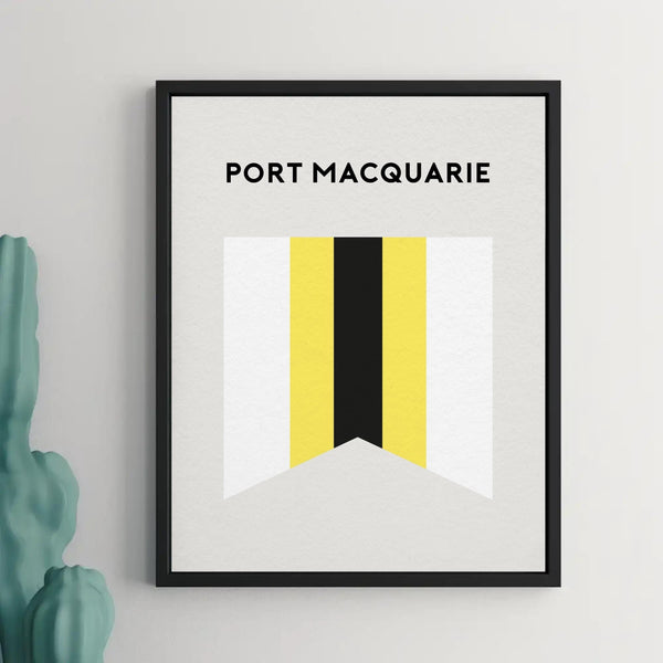 Port Macquarie Beach Surf Club art print, NSW Coast Beach Surf Flag, Beach Art Print Beach Memento, Port Macquarie Beach NSW