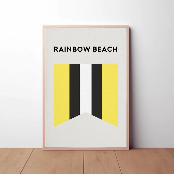 Rainbow Beach Art Print, Sunshine Coast, Rainbow Beach Surf Club, Beach Art Print Beach Sunshine Coast, Rainbow Beach Queensland