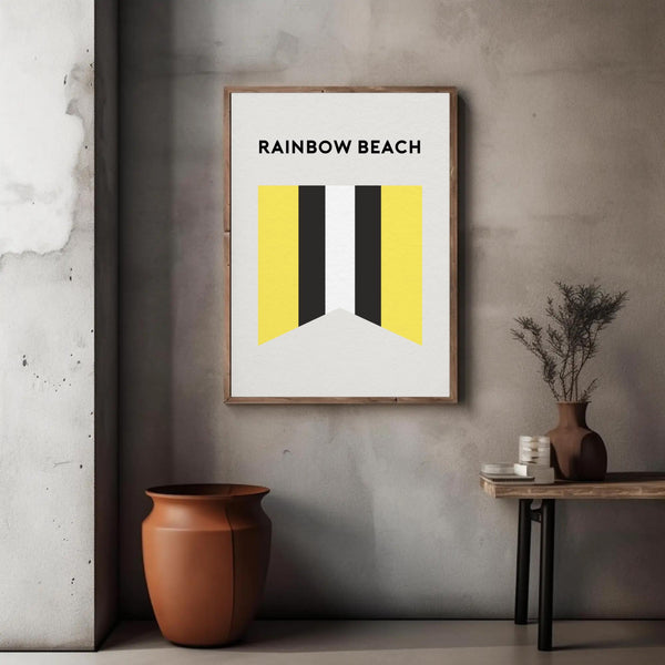 Rainbow Beach Art Print, Sunshine Coast, Rainbow Beach Surf Club, Beach Art Print Beach Sunshine Coast, Rainbow Beach Queensland