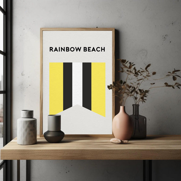 Rainbow Beach Art Print, Sunshine Coast, Rainbow Beach Surf Club, Beach Art Print Beach Sunshine Coast, Rainbow Beach Queensland