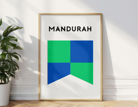 Mandurah Beach Art Print, Western Australia Wall Decor, Mandurah Beach WA Surf Club, Beach Art Print WA Mandurah SLSC