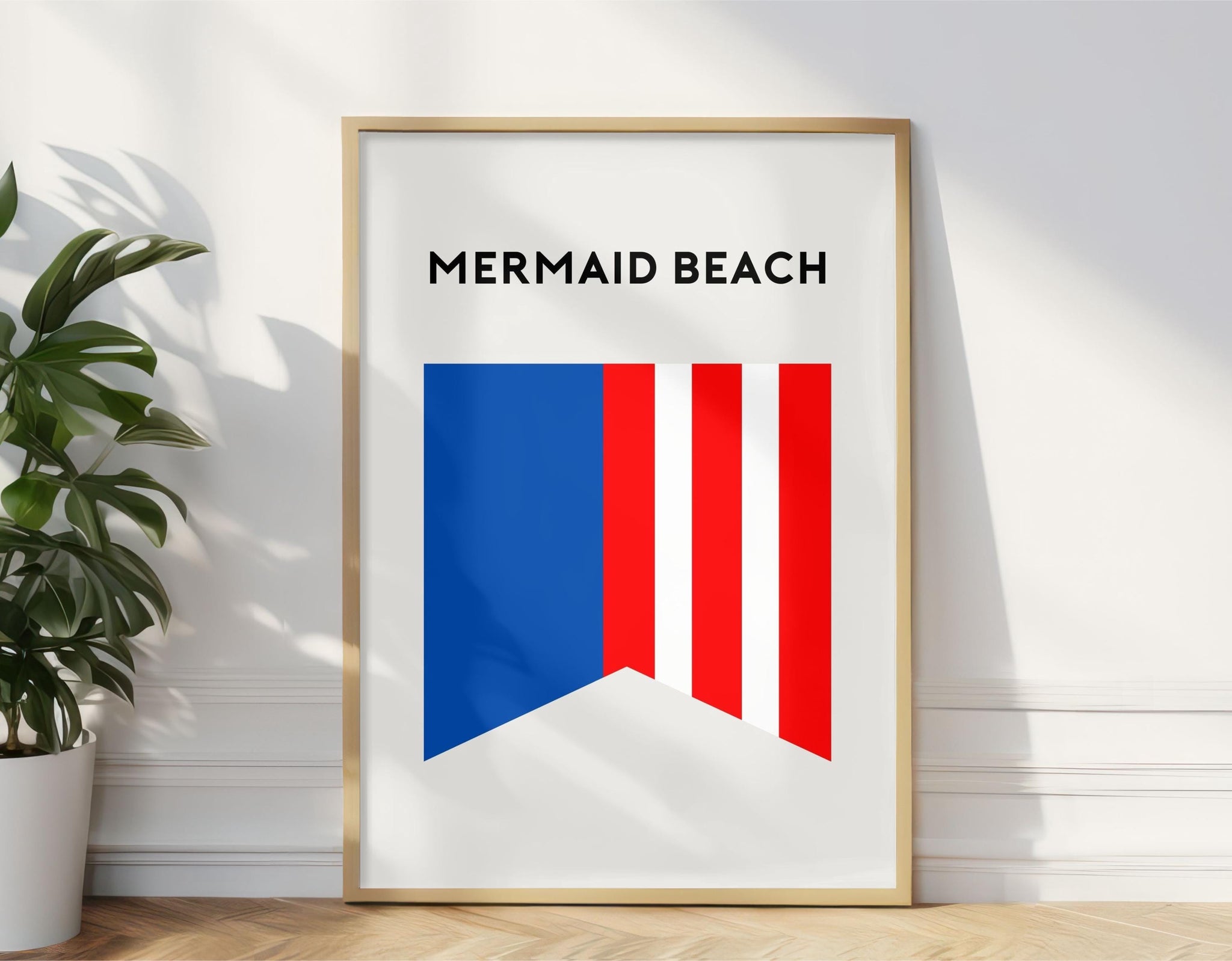 Mermaid Beach Art Print, Mermaid Beach SLSC Wall Decor, Mermaid Beach Gold Coast Australia, Mermaid Beach Queensland