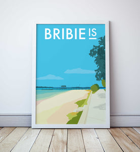 Bribie Island Travel Print