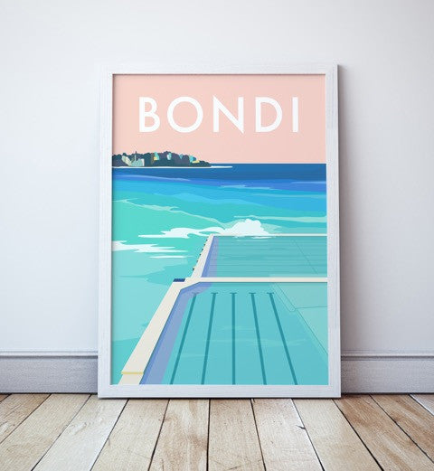 Bondi Icebergs Beach Travel Print