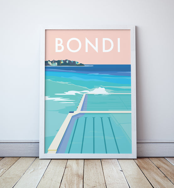 Bondi Icebergs Beach Travel Print