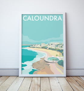 Caloundra Beach Travel Print