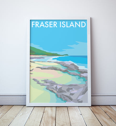 Fraser Island  Beach Travel Print