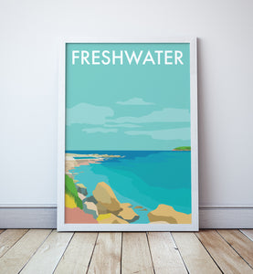 Freshwater Beach Travel Print