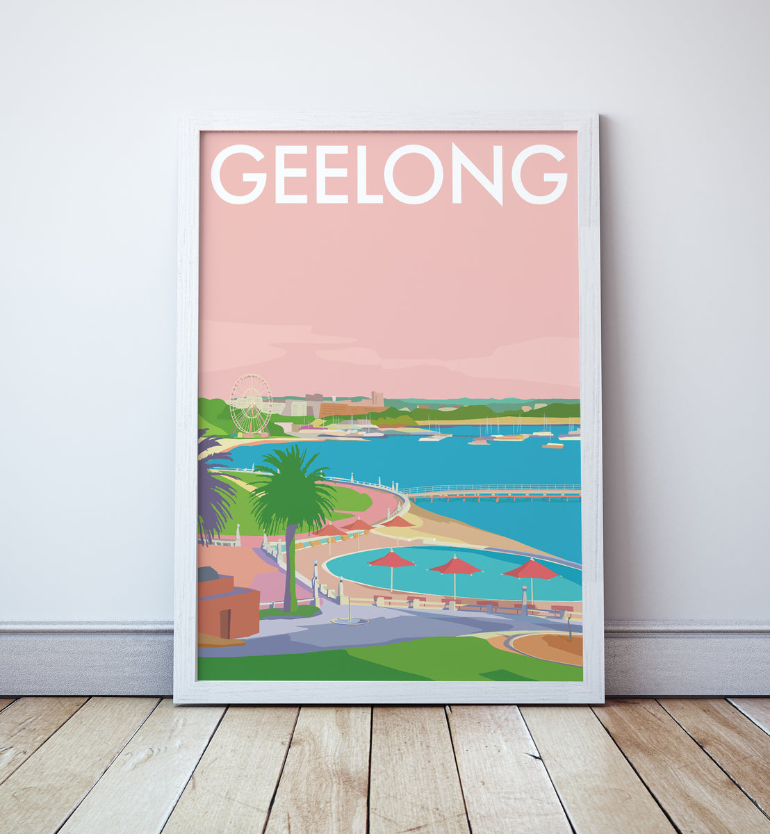 Geelong Beach Travel Print Seascape Prints