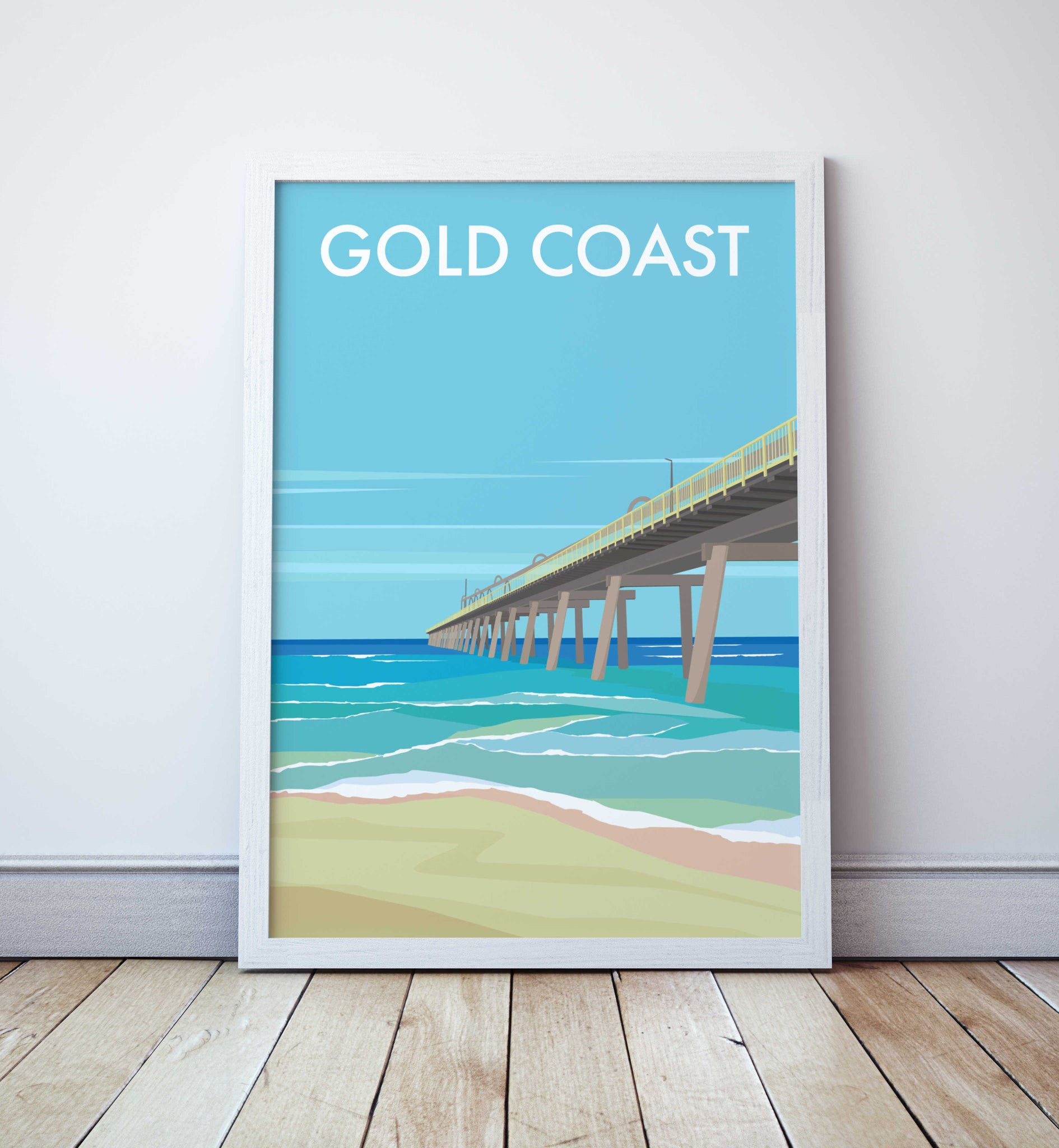 Gold Coast  Southport Main Beach Jetty  Travel Print
