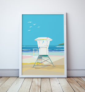 Surf Lifeguard Tower Print