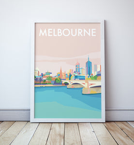 Melbourne City Travel Print