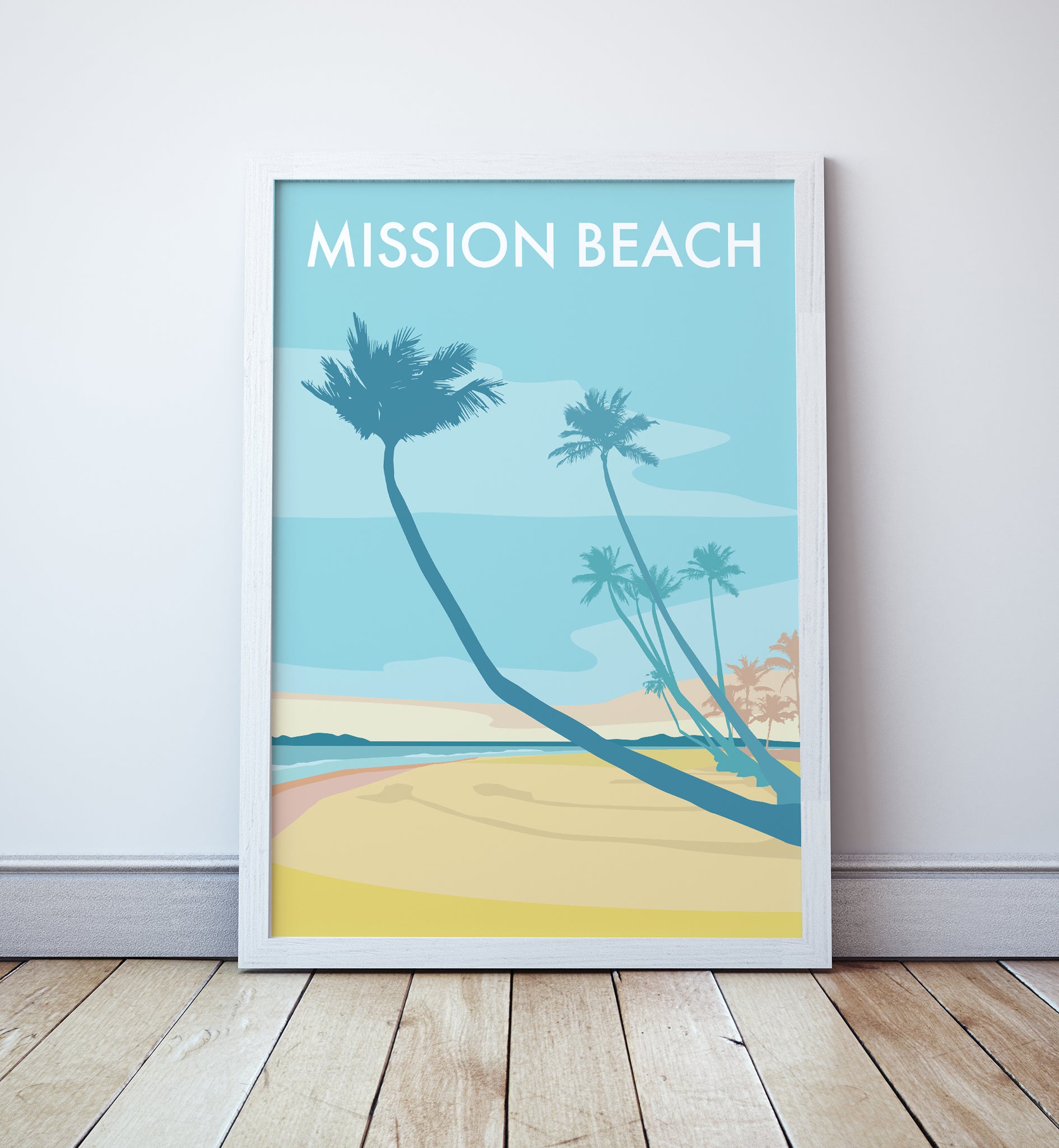 Mission Beach Travel Print