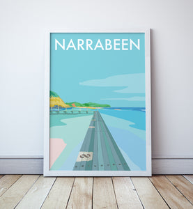 Narrabeen Beach Travel Print
