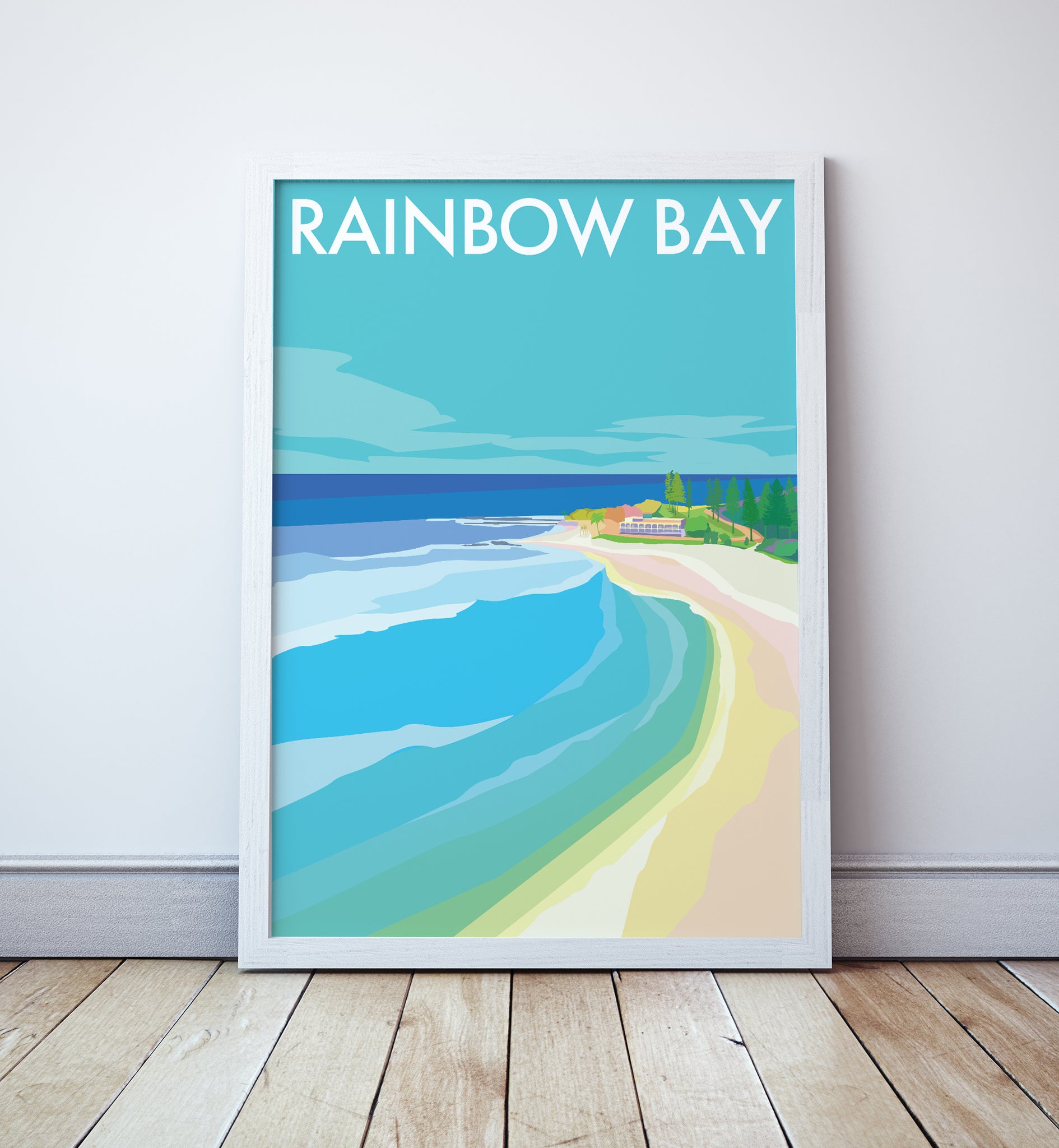 Rainbow Bay Travel Print