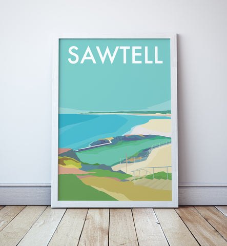 Sawtell Beach Travel Print
