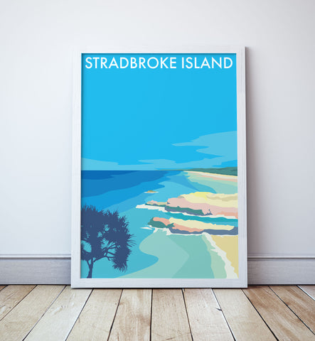 Stradbroke Island  Beach Travel Print